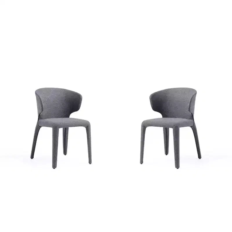 Lot de 2 chaises de salle à manger modernes en tweed tressé Conrad - Manhattan Comfort