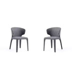 Lot de 2 chaises de salle à manger modernes en tweed tressé Conrad - Manhattan Comfort