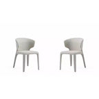Lot de 2 chaises de salle à manger modernes en tweed tressé Conrad - Manhattan Comfort