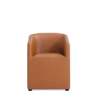 Lot de 2 fauteuils de salle à manger modernes ronds en similicuir Anna - Manhattan Comfort