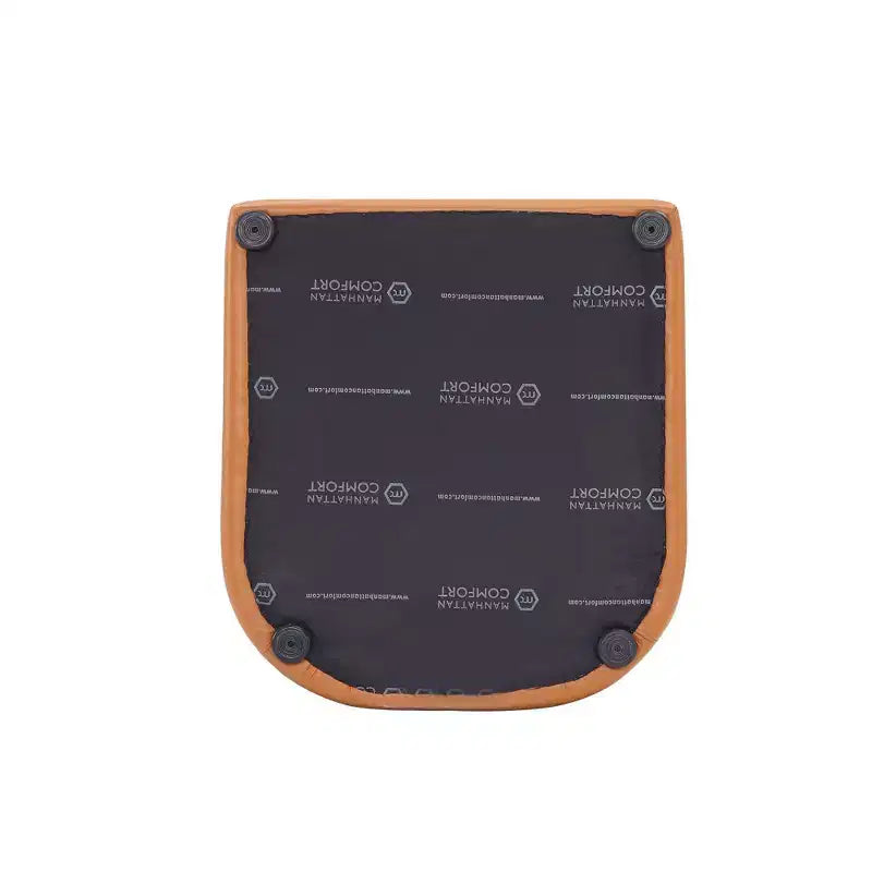Lot de 2 fauteuils de salle à manger modernes ronds en similicuir Anna - Manhattan Comfort