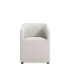 Lot de 2 fauteuils de salle à manger modernes ronds en similicuir Anna - Manhattan Comfort