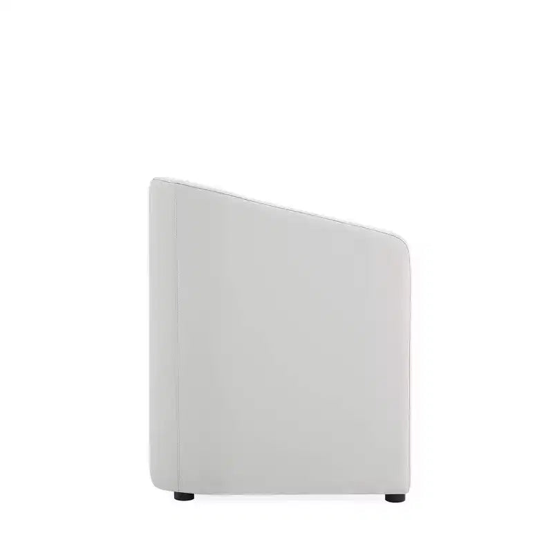 Lot de 2 fauteuils de salle à manger modernes ronds en similicuir Anna - Manhattan Comfort