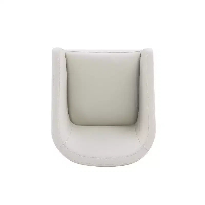 Lot de 2 fauteuils de salle à manger modernes ronds en similicuir Anna - Manhattan Comfort