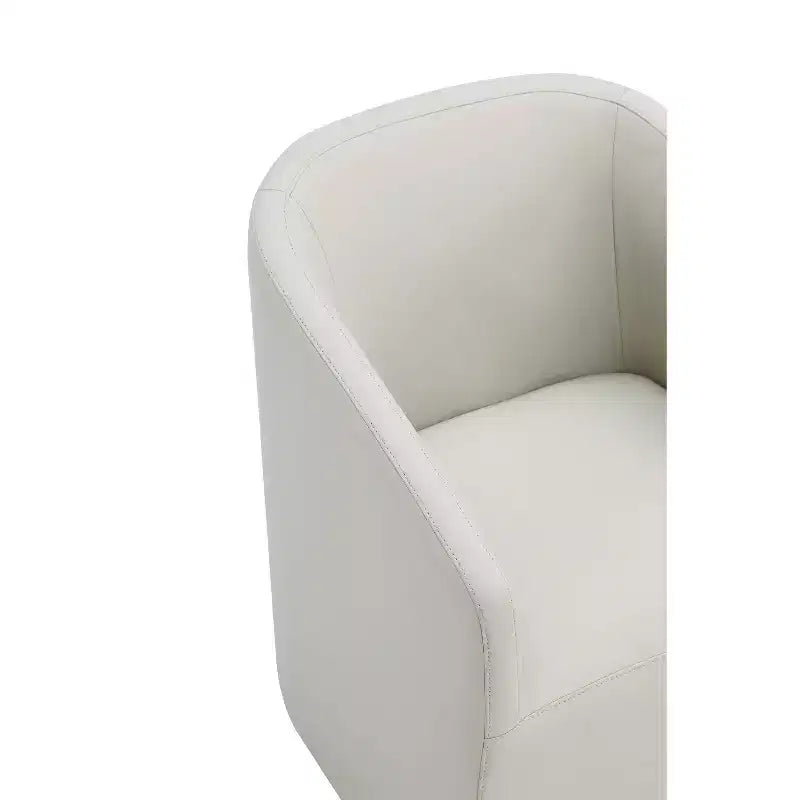 Lot de 2 fauteuils de salle à manger modernes ronds en similicuir Anna - Manhattan Comfort