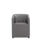 Lot de 2 fauteuils de salle à manger modernes ronds en similicuir Anna - Manhattan Comfort