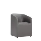 Lot de 2 fauteuils de salle à manger modernes ronds en similicuir Anna - Manhattan Comfort