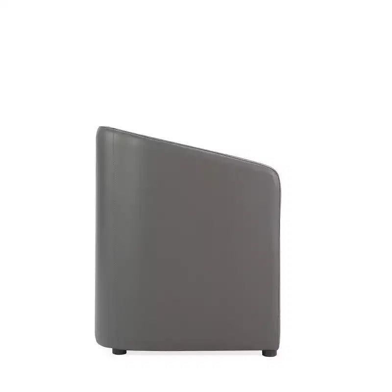 Lot de 2 fauteuils de salle à manger modernes ronds en similicuir Anna - Manhattan Comfort