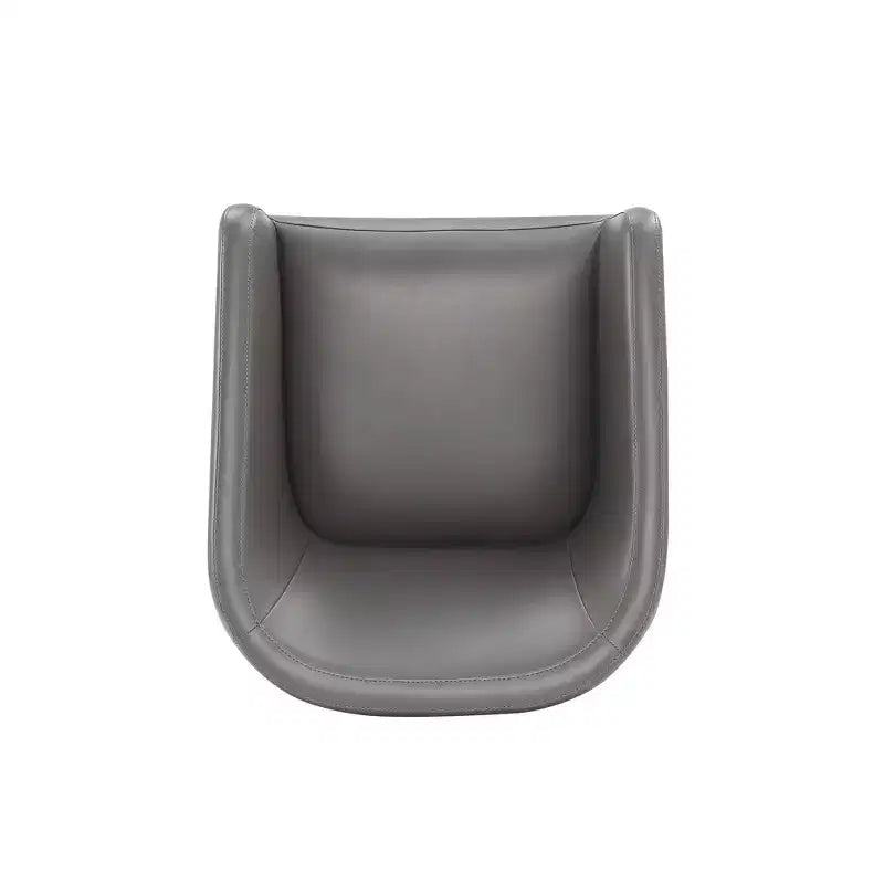 Lot de 2 fauteuils de salle à manger modernes ronds en similicuir Anna - Manhattan Comfort