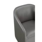 Lot de 2 fauteuils de salle à manger modernes ronds en similicuir Anna - Manhattan Comfort