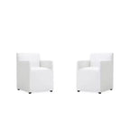 Lot de 2 fauteuils de salle à manger modernes en similicuir Anna - Manhattan Comfort