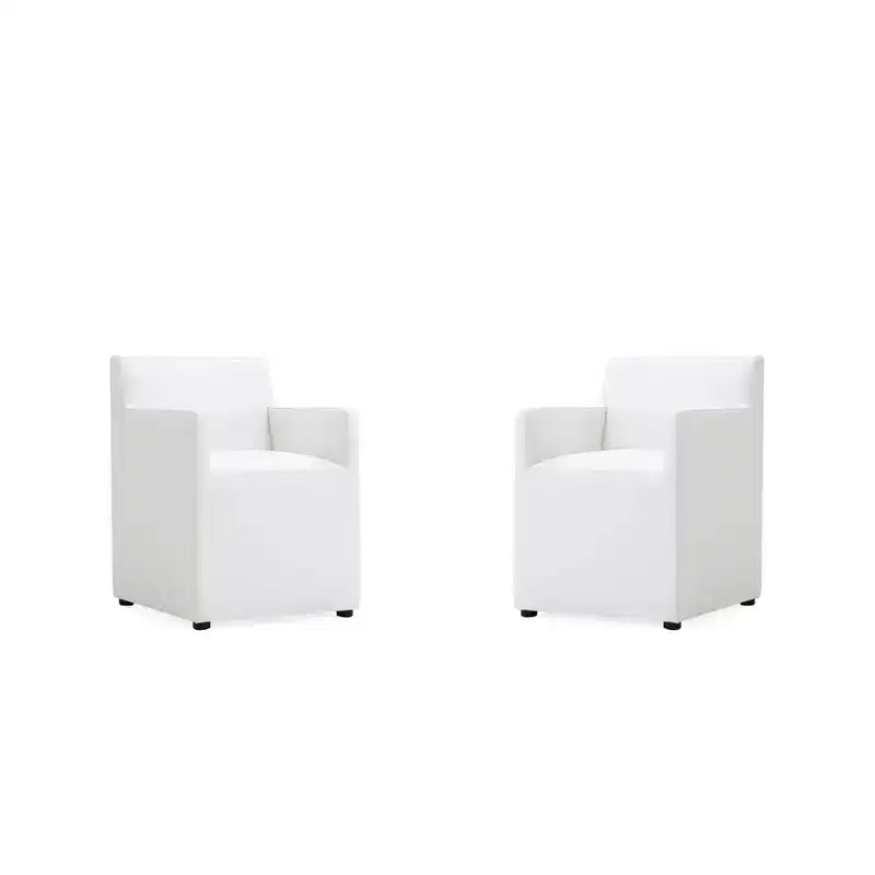 Lot de 2 fauteuils de salle à manger modernes en similicuir Anna - Manhattan Comfort