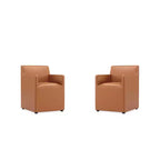 Lot de 2 fauteuils de salle à manger modernes en similicuir Anna - Manhattan Comfort