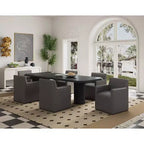 Lot de 2 fauteuils de salle à manger modernes en similicuir Anna - Manhattan Comfort