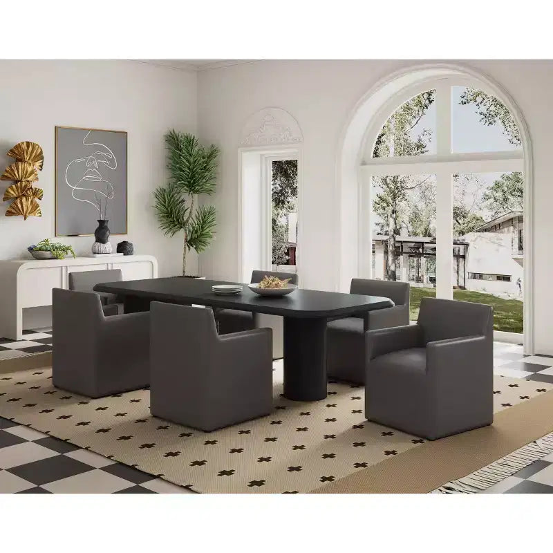 Lot de 2 fauteuils de salle à manger modernes en similicuir Anna - Manhattan Comfort