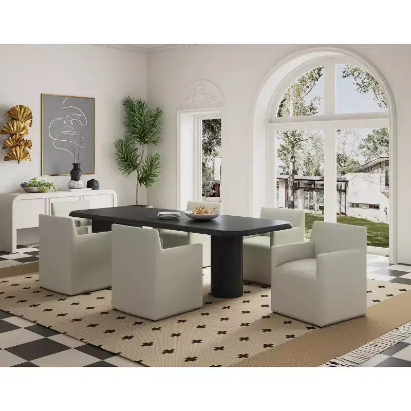 Lot de 2 fauteuils de salle à manger modernes en similicuir Anna - Manhattan Comfort