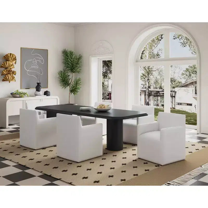 Lot de 2 fauteuils de salle à manger modernes en similicuir Anna - Manhattan Comfort