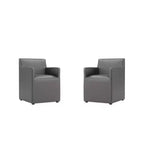 Lot de 2 fauteuils de salle à manger modernes en similicuir Anna - Manhattan Comfort