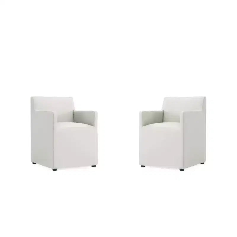 Lot de 2 fauteuils de salle à manger modernes en similicuir Anna - Manhattan Comfort