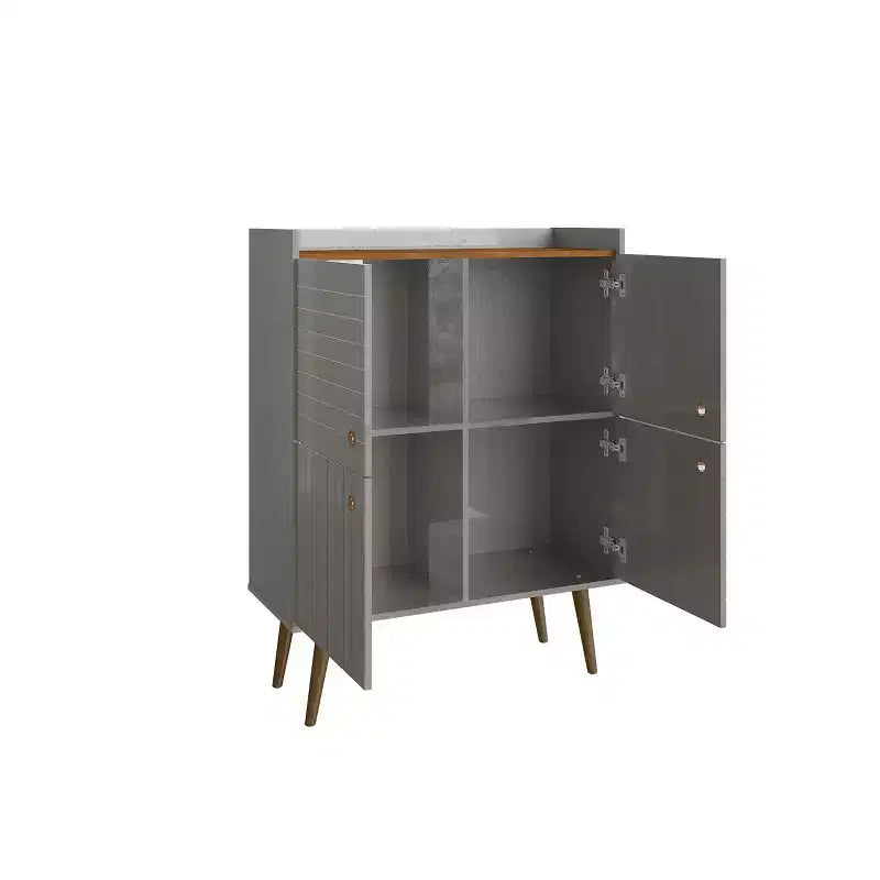 45.5 Bogart Meuble d'appoint 4 étagères de style moderne du milieu du siècle - Manhattan Comfort