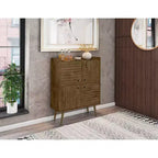 45.5 Bogart Meuble d'appoint 4 étagères de style moderne du milieu du siècle - Manhattan Comfort