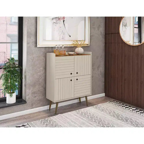 45.5 Bogart Meuble d'appoint 4 étagères de style moderne du milieu du siècle - Manhattan Comfort
