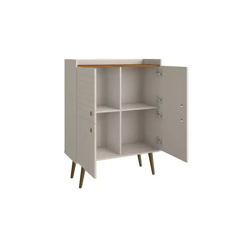 45.5 Bogart Meuble d'appoint 4 étagères de style moderne du milieu du siècle - Manhattan Comfort