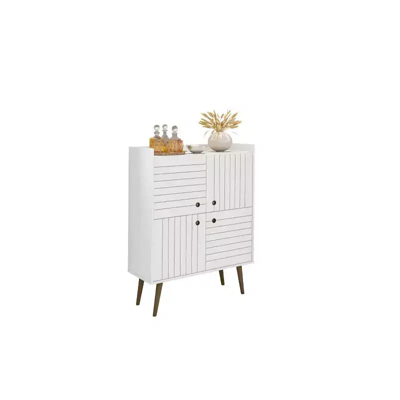 45.5 Bogart Meuble d'appoint 4 étagères de style moderne du milieu du siècle - Manhattan Comfort