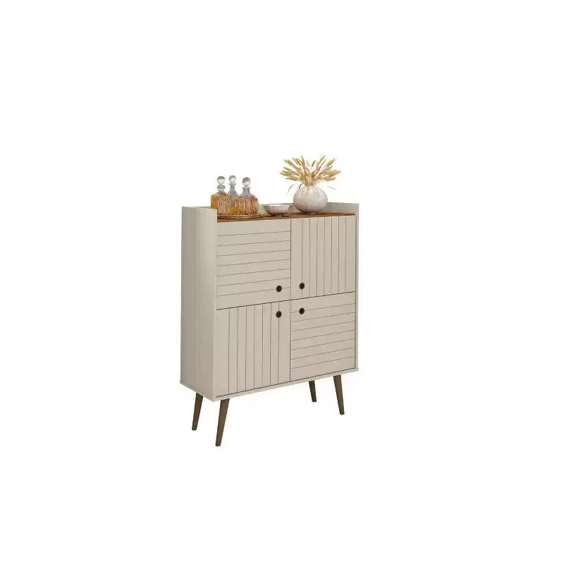 45.5 Bogart Meuble d'appoint 4 étagères de style moderne du milieu du siècle - Manhattan Comfort