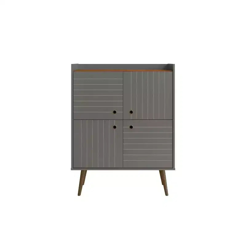 45.5 Bogart Meuble d'appoint 4 étagères de style moderne du milieu du siècle - Manhattan Comfort