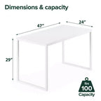 Bureau métallique Jennifer 47'' - Zinus