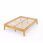 Moiz 14 Deluxe Wood Platform Bed Frame Natural - Zinus