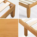 Cadre de lit plateforme Moiz 14 Deluxe en bois naturel - Zinus