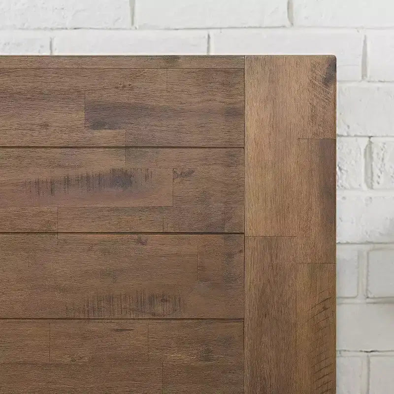 Lit plateforme Tonja Wood avec tête de lit marron - Zinus