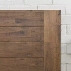 Lit plateforme Tonja Wood avec tête de lit marron - Zinus