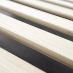 Lit plateforme Tonja Wood avec tête de lit marron - Zinus
