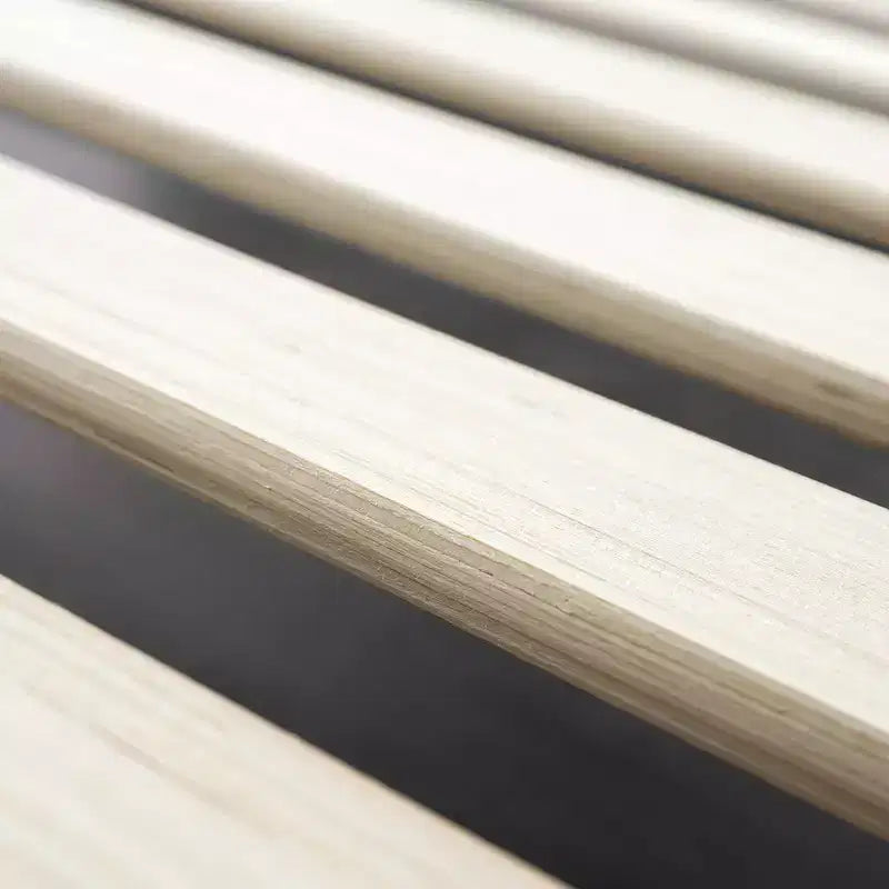 Lit plateforme Tonja Wood avec tête de lit marron - Zinus