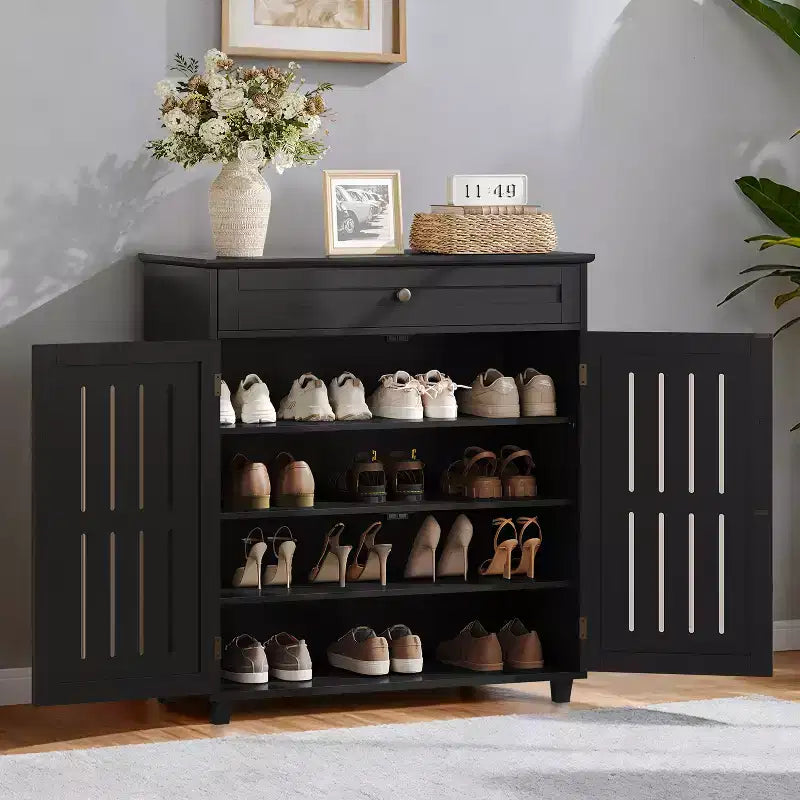 Meuble à chaussures en bois à 4 niveaux Yaheetech