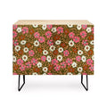 Schatzi Brown Jirra Floral Olive Credenza - Deny Designs