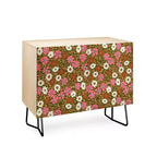Crédence Schatzi Brown Jirra Floral Olive - Deny Designs