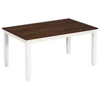 Ensemble de salle à manger rustique en bois 6 pièces, table rectangulaire avec 4 chaises et banc-ModernLuxe