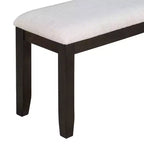 Ensemble de salle à manger rustique en bois 6 pièces, table rectangulaire avec 4 chaises et banc-ModernLuxe
