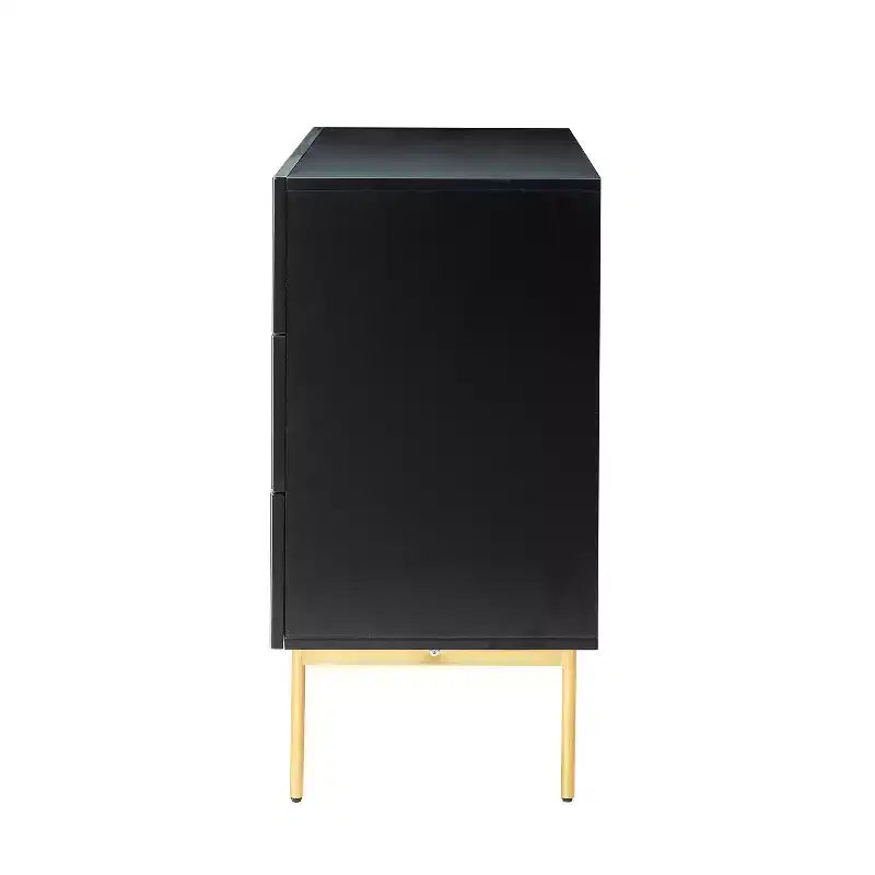 Commode à 3 tiroirs Brian 32 Tall pour chambre à coucher | ART OF LIVING DESIGNS-BLACK