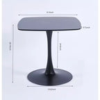 Table à manger au design unique avec base ronde en métal - ModernLuxe