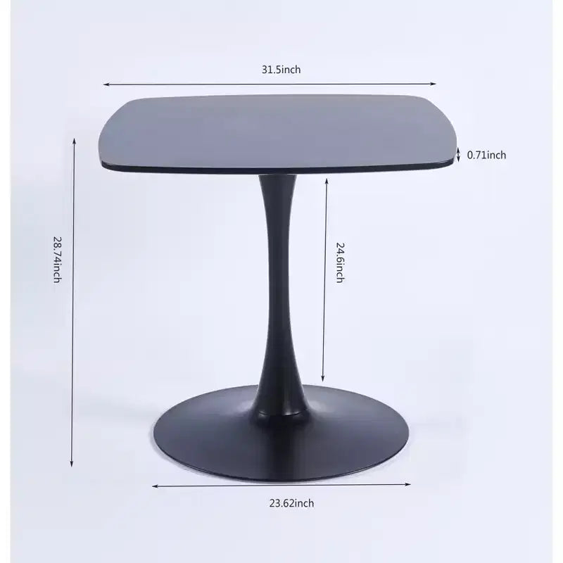 Table à manger au design unique avec base ronde en métal - ModernLuxe
