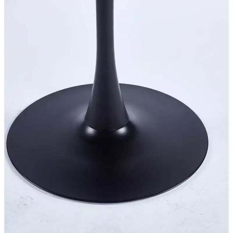 Table à manger au design unique avec base ronde en métal - ModernLuxe