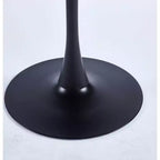 Table à manger au design unique avec base ronde en métal - ModernLuxe