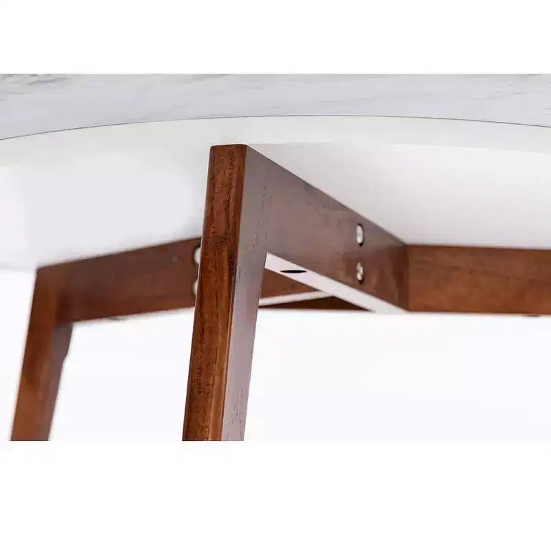 La table d'appoint ronde en marbre blanc de Carrare italien Cherie 15 de la collection Bianco