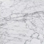 La table d'appoint ronde en marbre blanc de Carrare italien Cherie 15 de la collection Bianco
