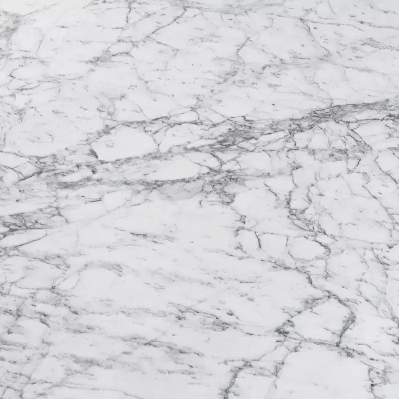 La table d'appoint ronde en marbre blanc de Carrare italien Cherie 15 de la collection Bianco